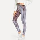 Shein Striped Velvet Leggings