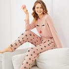 Shein Lip & Eyelash Print Pajama Set
