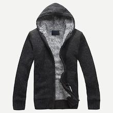 Shein Men Fleece Lined Zip Up Space Dye Sweater