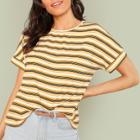 Shein Short Sleeve Striped Tee