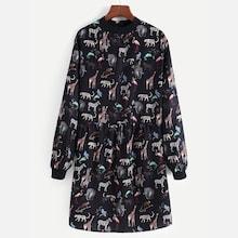 Shein Animal Print Shirt Dress