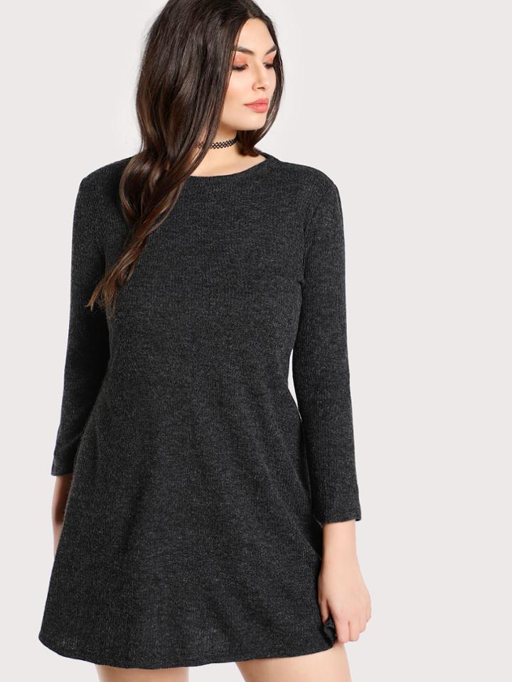 Shein Heather Knit Tee Dress