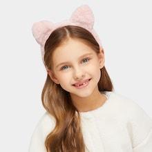 Shein Girls Ear Decorated Faux Fur Headband
