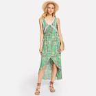 Shein Button Front Lace Up Floral Shell Dress