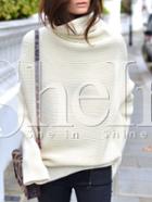 Shein Long Sleeve Turtleneck Pullover Sweater
