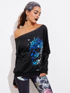 Shein Halloween Abstract Print Pullover