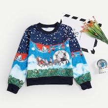 Shein Boys Christmas Print Sweatshirt