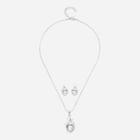 Shein Heart Shaped Pendant Necklace & Stud Earring Set