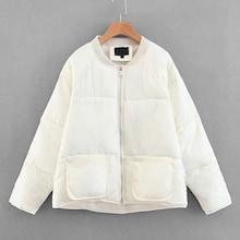 Shein Dual Pocket Solid Puffer Coat