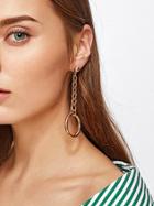 Shein Open Ring Chain Design Drop Earrings