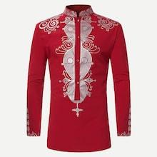 Shein Men Ornate Print Long Shirt