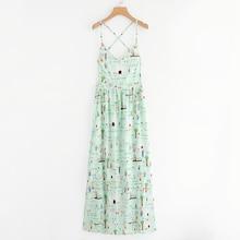 Shein Cartoon Print Crisscross Back Cami Dress