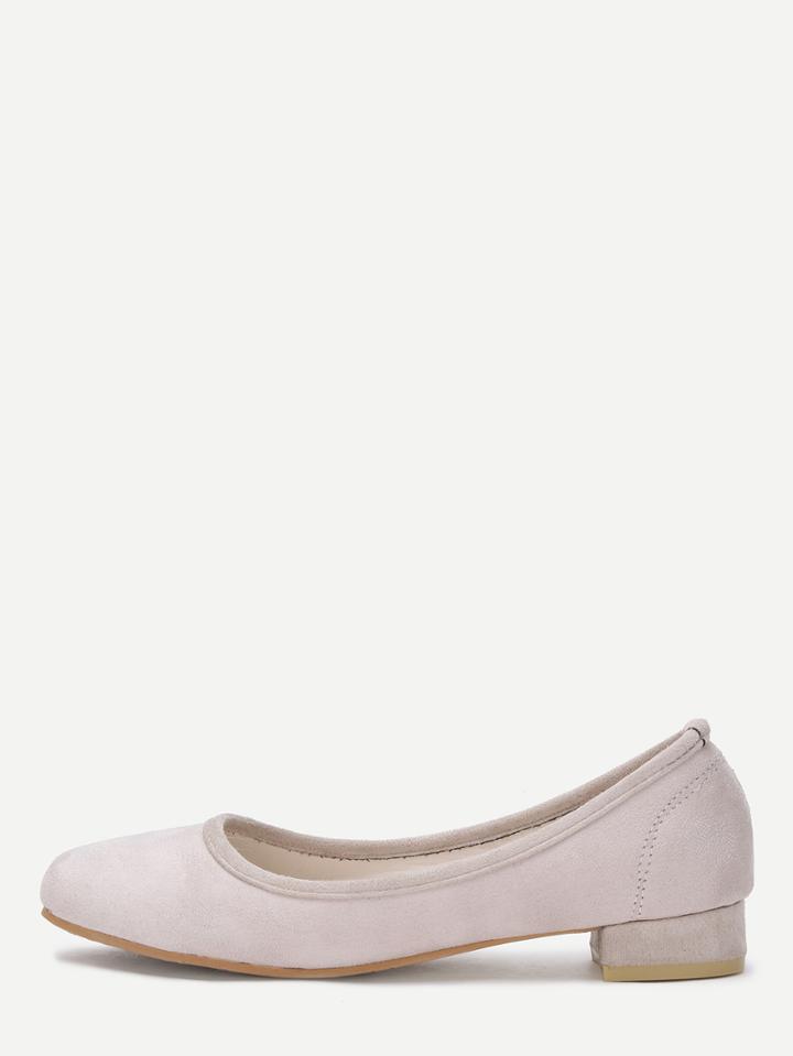 Shein Faux Khaki Suede Ballet Heels