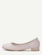 Shein Faux Khaki Suede Ballet Heels