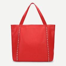 Shein Plain Studded Detail Tote Bag