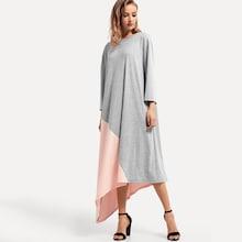 Shein Color Block Asymmetrical Swing Dress