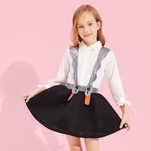 Shein Girls Ruffle Strap Flare Hem Skirt