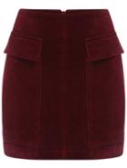 Shein Red Pockets Corduroy Skirt