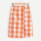 Shein Check Plaid Button Front Skirt