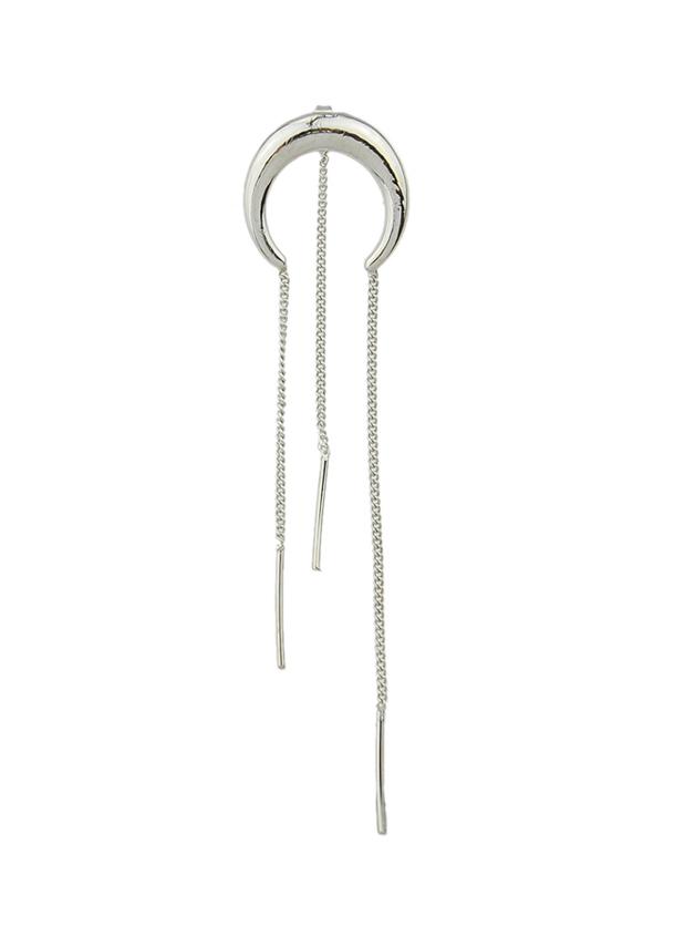 Shein Silver Long Chain Drop Earrings