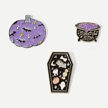 Shein Coffin Detail Brooch Set 3pcs