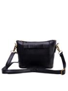 Shein Bow Embellished Trapezoid Shoulder Bag - Black