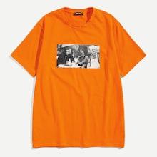 Shein Men Figure Print Front T-shirt