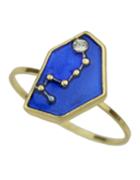 Shein Number 2 Blue Enamel Metal Ring