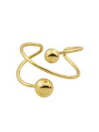 Shein Gold Fancy Style Metal Cuff Band Ring