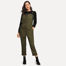 Shein Pocket Detail Roll Up Jumpsuit