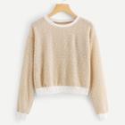 Shein Drop Shoulder Polka Dot Sweatshirt