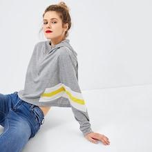 Shein Color Block Quarter Zip Hoodie