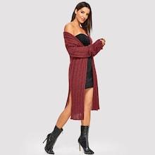 Shein Slit Side Longline Cardigan