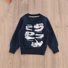 Shein Toddler Boys Dinosaur Bone Print Sweatshirt