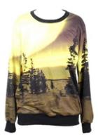 Rosewe Fashion Desert Scenery Patterned Loose Pattern Sweats For Lovers