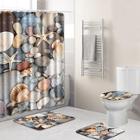 Shein Shell 12hooks Shower Curtain & 3pcs Rug