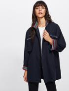Shein Tribal Print Split Stepped Hem Utility Jacket
