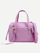 Shein Light Purple Pebbled Faux Leather Duffle Bag