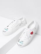 Shein Heart Pattern Lace Up Sneakers