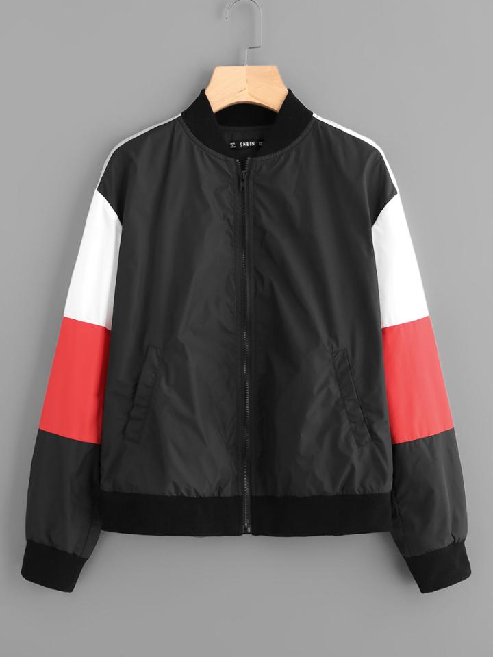 Shein Cut And Sew Windbreaker Jacket