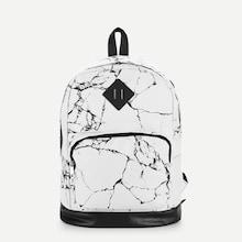 Shein Contrast Marble Pattern Backpack