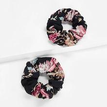 Shein Flower Print Elastic Hair Tie 2pcs