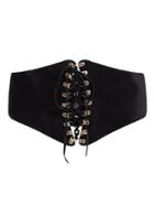 Shein Lace Up Elastic Suede Belt