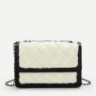Shein Faux Fur Design Quilted Chain Crossbody Bag