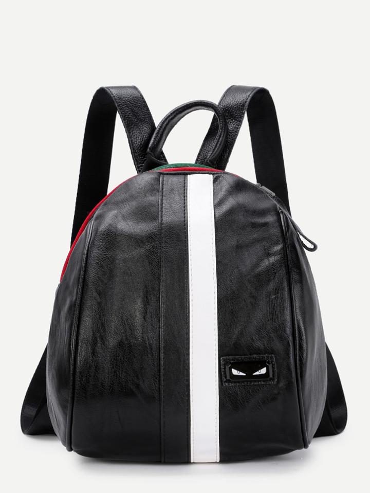 Shein Patch Detail Pu Backpack