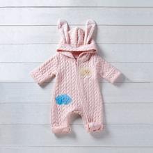 Shein Toddler Girls Patched Detail Hooded Jumpsuit Without Bag