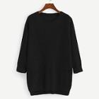 Shein Plus Drop Shoulder Stepped Hem Jumper