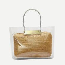 Shein Clear Tote Bag With Clutch
