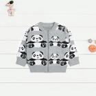 Shein Toddler Boys Panda Overlay Sweater Coat