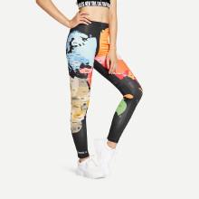 Shein Map Print Leggings